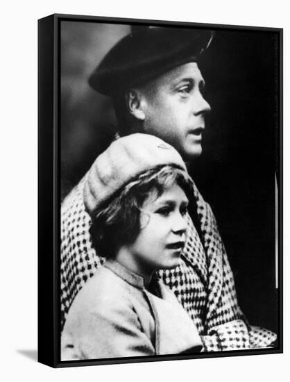 Duke of Windsor with Niece Elizabeth, Future Queen of England-null-Framed Stretched Canvas