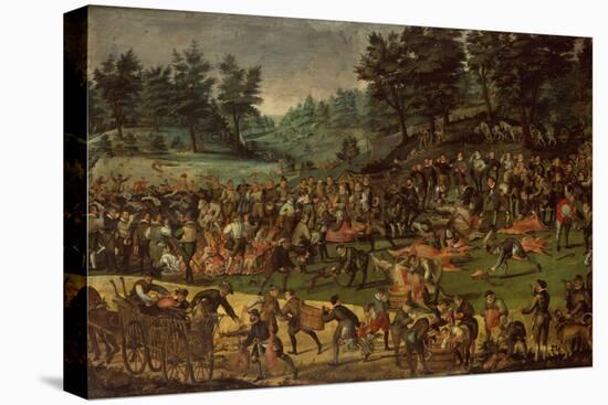 Duke of Wurttemberg his wife Dorothea von Baden and courtiers celebrating after the Hunt-German-Stretched Canvas