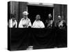 Duke of York on Royal Balcony Buckingham Palace with Bride Lady Elizabeth Bowes Lyon at Wedding-null-Stretched Canvas