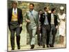 Duke of York Prince Charles, Prince Edward and Princess Anne at the Wedding of Lady Helen Windsor-null-Mounted Photographic Print