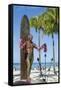 Duke Paoa Kahanamoku, Waikiki Beach, Honolulu, Oahu, Hawaii, United States of America, Pacific-Michael DeFreitas-Framed Stretched Canvas