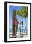 Duke Paoa Kahanamoku, Waikiki Beach, Honolulu, Oahu, Hawaii, United States of America, Pacific-Michael DeFreitas-Framed Photographic Print