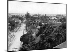 Duke Street and the Harbour, Kingston, Jamaica, C1905-Adolphe & Son Duperly-Mounted Giclee Print