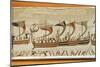 Duke William and his fleet cross the Channel to Pevensey, detail from the Bayeux Tapestry-null-Mounted Giclee Print