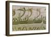 Duke William and His Fleet Cross the Channel to Pevensey, from the Bayeux Tapestry, Before 1082-null-Framed Giclee Print