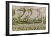 Duke William and His Fleet Cross the Channel to Pevensey, from the Bayeux Tapestry, Before 1082-null-Framed Giclee Print