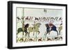 Duke William Asks Vital If He Has Seen Harold's Army, Detail from the Bayeux Tapestry, Before 1082-null-Framed Giclee Print