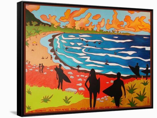 Dulan beach surfers, 2010-Timothy Nathan Joel-Framed Stretched Canvas