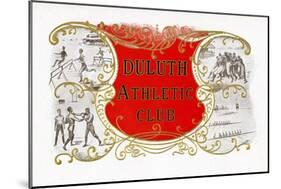 Duluth Athletic Club Brand Cigar Box Label, Sports-Lantern Press-Mounted Art Print