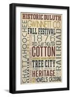 Duluth, Georgia-Lantern Press-Framed Art Print