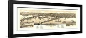 Duluth, Minnesota - Panoramic Map-Lantern Press-Framed Art Print