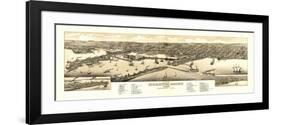 Duluth, Minnesota - Panoramic Map-Lantern Press-Framed Premium Giclee Print