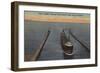 Duluth, MN - View of Freighter Entering Ship Canal-Lantern Press-Framed Art Print