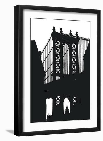 Dumbo Silhouette-Erin Clark-Framed Art Print