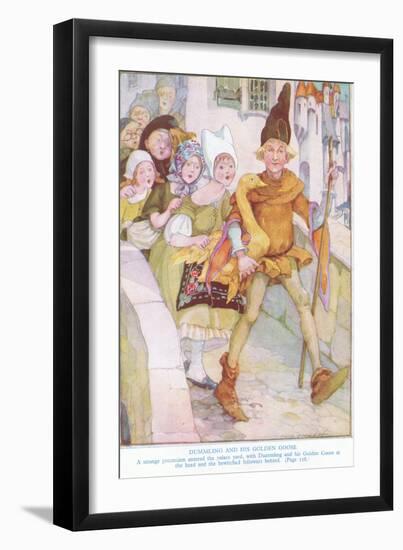 Dummling and His Golden Goose: a Strange Procession Entered the Palace Yard-Anne Anderson-Framed Giclee Print