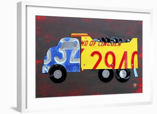 Dump Truck-Design Turnpike-Framed Giclee Print