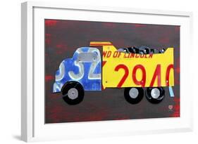 Dump Truck-Design Turnpike-Framed Giclee Print