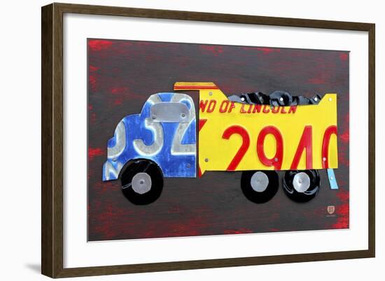 Dump Truck-Design Turnpike-Framed Giclee Print