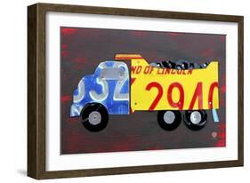 Dump Truck-Design Turnpike-Framed Giclee Print