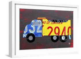 Dump Truck-Design Turnpike-Framed Giclee Print
