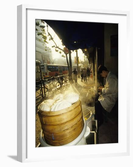 Dumpling Seller, Shanghai, China-Ellen Clark-Framed Photographic Print