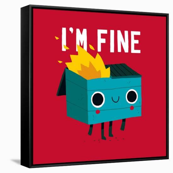 Dumpster Is Fine-Michael Buxton-Framed Stretched Canvas