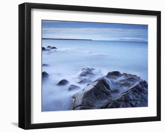 Dun Laoghaire Pier and Howth Island, Dublin, County Dublin, Republic of Ireland, Europe-Jeremy Lightfoot-Framed Photographic Print