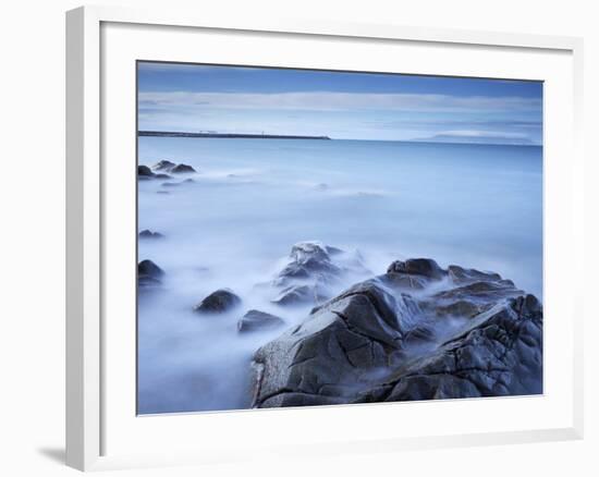 Dun Laoghaire Pier and Howth Island, Dublin, County Dublin, Republic of Ireland, Europe-Jeremy Lightfoot-Framed Photographic Print