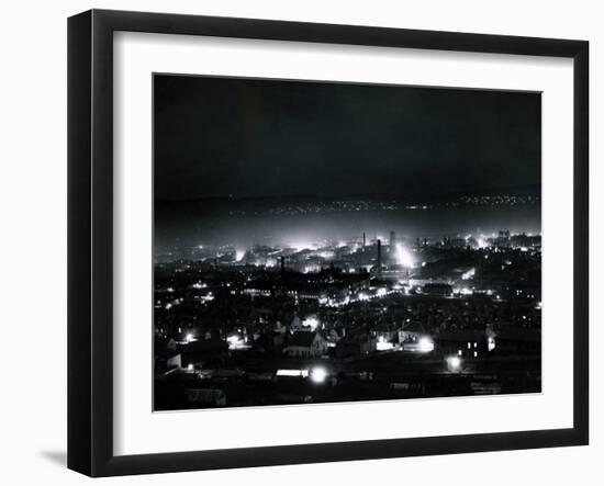 Dundee at Night, April 1935-null-Framed Premium Photographic Print