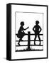 Dunderpate and His Friend Susan Sitting on Another Fence-Mary Baker-Framed Stretched Canvas