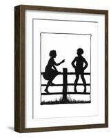 Dunderpate and His Friend Susan Sitting on Another Fence-Mary Baker-Framed Giclee Print