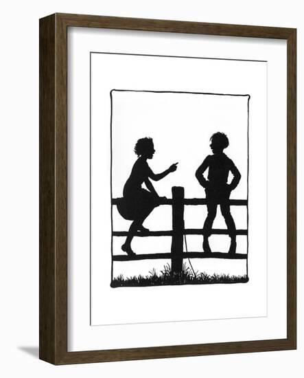 Dunderpate and His Friend Susan Sitting on Another Fence-Mary Baker-Framed Giclee Print