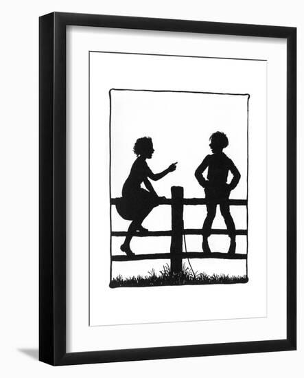 Dunderpate and His Friend Susan Sitting on Another Fence-Mary Baker-Framed Giclee Print