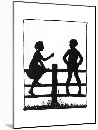 Dunderpate and His Friend Susan Sitting on Another Fence-Mary Baker-Mounted Giclee Print