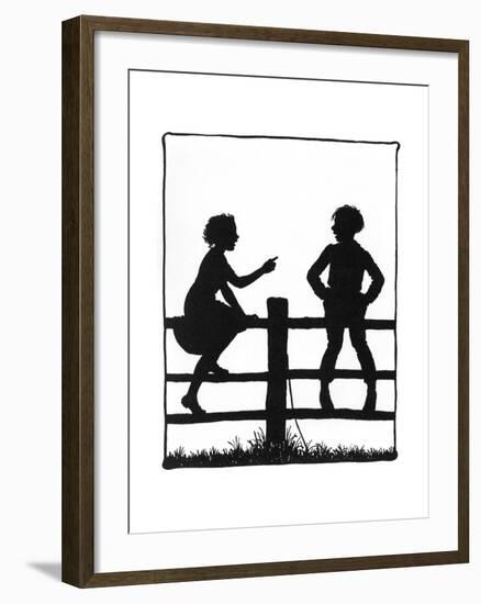 Dunderpate and His Friend Susan Sitting on Another Fence-Mary Baker-Framed Giclee Print