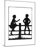 Dunderpate and His Friend Susan Sitting on Another Fence-Mary Baker-Mounted Giclee Print