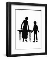 Dunderpate and His Mother with the Ironing-Mary Baker-Framed Art Print