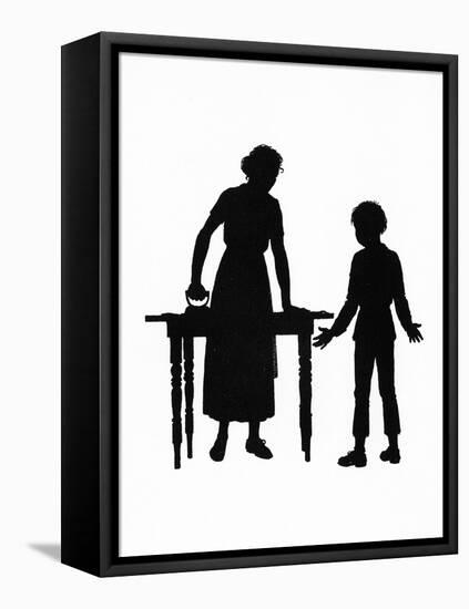 Dunderpate and His Mother with the Ironing-Mary Baker-Framed Stretched Canvas