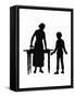 Dunderpate and His Mother with the Ironing-Mary Baker-Framed Stretched Canvas