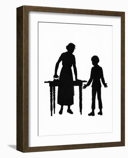 Dunderpate and His Mother with the Ironing-Mary Baker-Framed Art Print