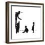 Dunderpate Offers the Squire His Shoes-Mary Baker-Framed Giclee Print