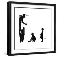 Dunderpate Offers the Squire His Shoes-Mary Baker-Framed Giclee Print