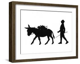 Dunderpate Sees a Pedlar and Donkey Walking By-Mary Baker-Framed Art Print