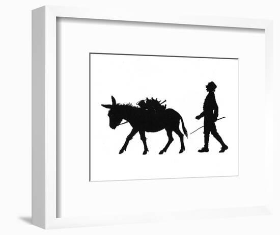Dunderpate Sees a Pedlar and Donkey Walking By-Mary Baker-Framed Art Print