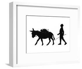 Dunderpate Sees a Pedlar and Donkey Walking By-Mary Baker-Framed Art Print