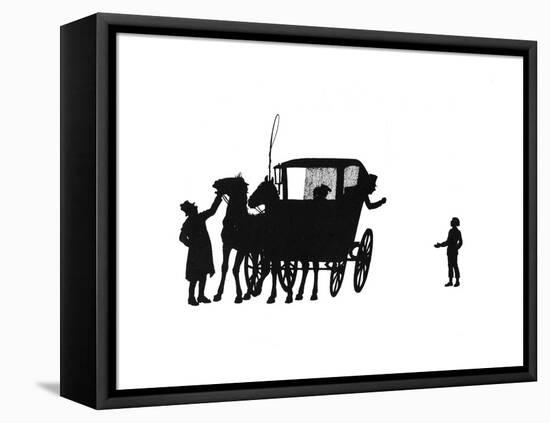 Dunderpate Speaks to the Squire in the Coach-Mary Baker-Framed Stretched Canvas