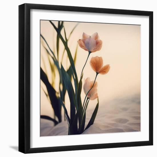 Dune Flowers No 1-Treechild-Framed Photographic Print