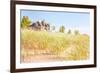 Dune Grasses with Beach House-soupstock-Framed Photographic Print