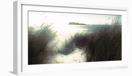 Dunes and Island-Malcolm Sanders-Framed Giclee Print