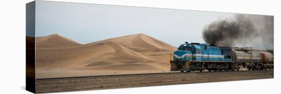 Dunes and Train, Walvis Bay, Namibia-null-Stretched Canvas